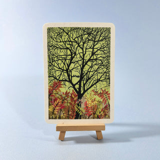 Postkarte  >Schwarzer Baum<