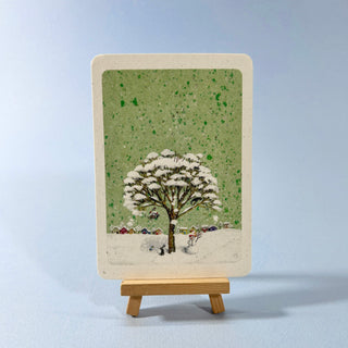 Postkarte  >Schneemann<
