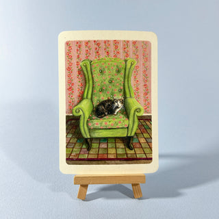 Postkarte  >Sesselkatze<