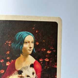 Postkarte >Die Dame mit dem Opossum<