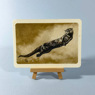Postkarte >Fischotter<