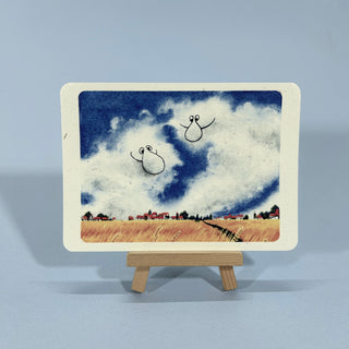 Postkarte  >Heiter und Wolkig<