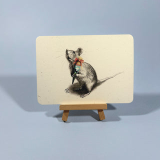 Postkarte  >Ratti mit Schultüte<