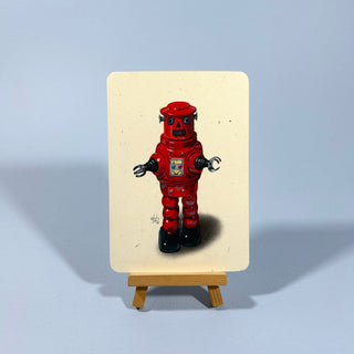 Postkarte  >Robi< (rot)